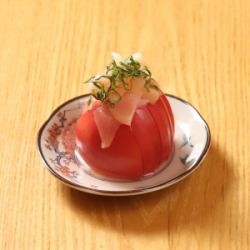 トマトガリ　刻み大葉のせ