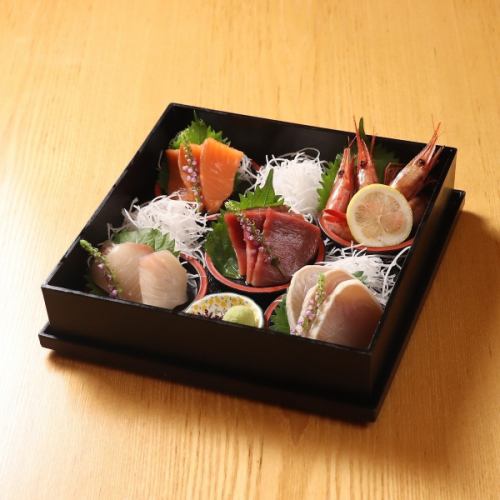 1 serving of 3 kinds of sashimi (1 piece of each of 3 kinds)