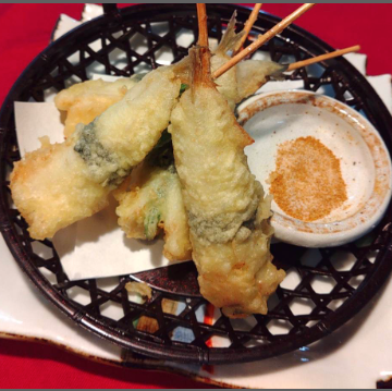 鱚と夏野菜四種の天串