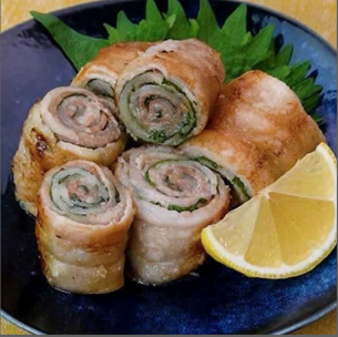 【焼き】えのきの梅しそ豚ロース巻き
