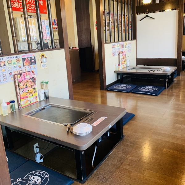 There are also sunken kotatsu seats.In addition, there are many seats that can be used by 4 people! The spacious floor can accommodate families and large parties.Please feel free to relax at our shop.We look forward to your visit.