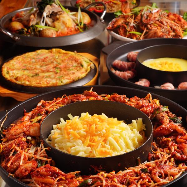 我們也為新年聚會和歡送會推薦了套餐！店主準備的受歡迎的韓國菜餚可以單獨享用，也可以無限量享用！☆
