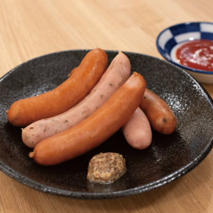 Assortment of 5 kinds of sausages