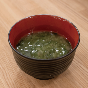 Green laver miso soup