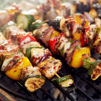 【生ビール付3時間飲み放題】プレミアムシュラスコBBQ食べ放題貸切Partyコース【3500円】