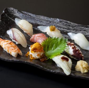 Chef's Choice Special Nigiri Sushi (9 pieces) {Soba Set}