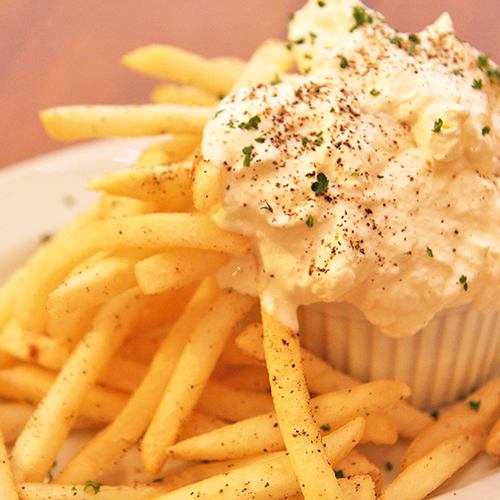 French fries -with ricotta dip-