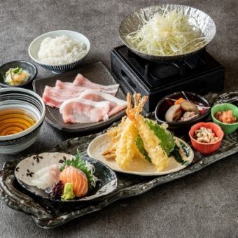 【仅限午餐】宫崎县黄豆粉猪肉涮锅套餐