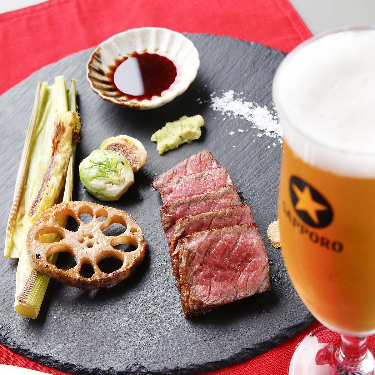 2-hour all-you-can-drink and A4-rank Japanese black beef teppanyaki course \4,500♪