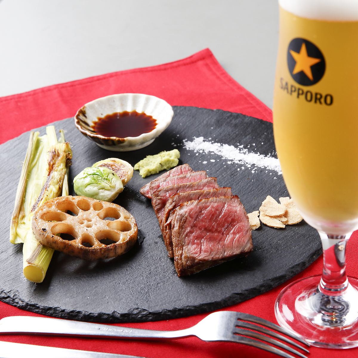 A 2-hour course with all-you-can-drink A4 or higher Kuroge Wagyu beef is 4,500 yen!