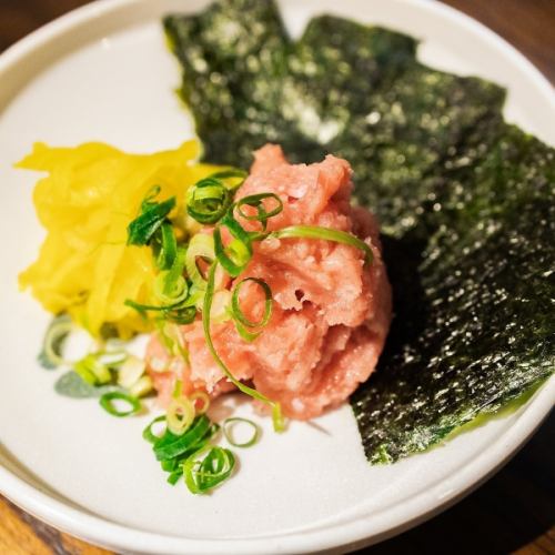 《おつまみに最適!》【マグロと沢庵】沢庵のコリコリとした食感とマグロの旨味がクセになります!