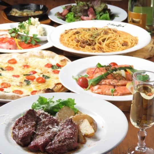 [Ganzo Course] Enjoy Italian cuisine using seasonal ingredients, 2 hours all-you-can-drink, 9 dishes, 6,000 yen