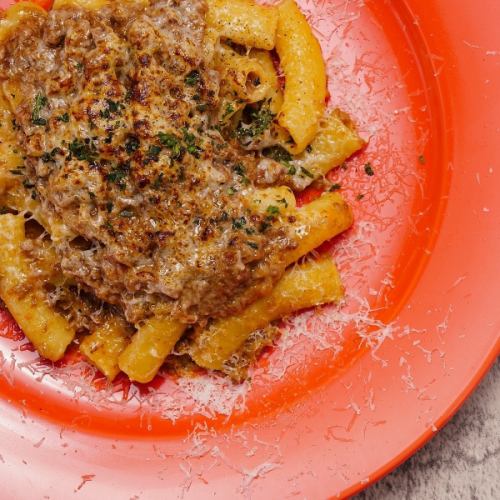Lipari Osaka's specialty! Bolognese pasta with A5 Wagyu beef and freshly shaved cheese