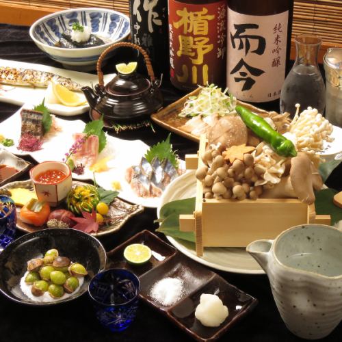 [A set of sake and sashimi ◎] A lot of famous sake! Please enjoy the fresh taste of autumn together ♪