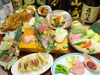 "旬魚旬菜"季節の味覚をご堪能♪【夏宴会コース】2H飲み放題付き　6800円