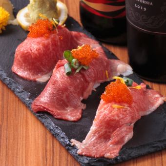 【席のみ予約限定】事前予約で29べゑ自慢の「A4和牛の肉寿司」人数分プレゼント★