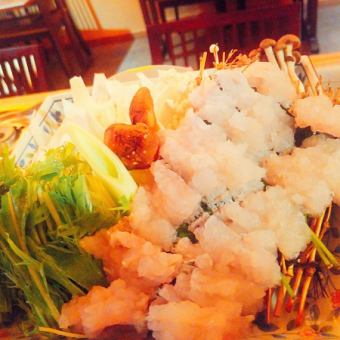【夏の味覚を予約限定価格】鱧しゃぶ(鱧すき)コース 3品/4,000円(税込)☆前日予約OK☆