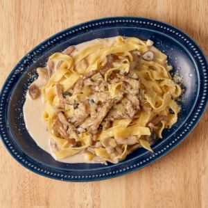 3種のキノコクリームパスタ