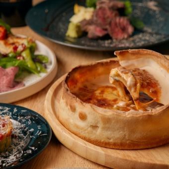 【3時間メニューほぼ全部飲放題付9品】W看板料理と牛肉盛り2種のスペシャーレコース6000円