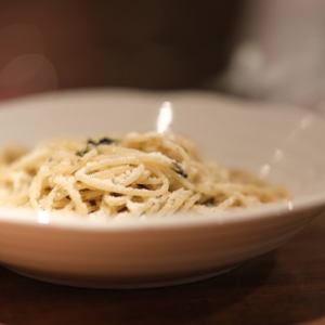 ［パスタ］柚子胡椒と海苔クリームソース