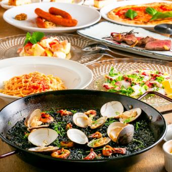 季節の美味とパエリアを囲むアッファビーレ宴会コース（全8～10品）
