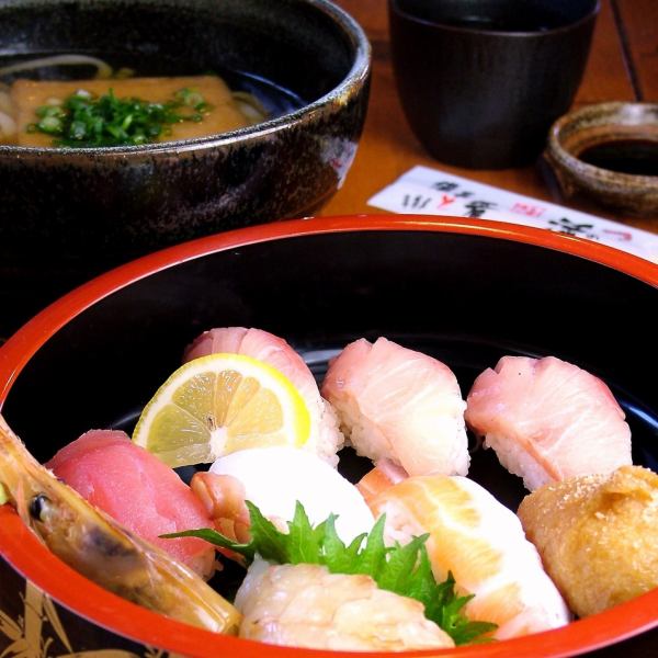 [Authentic udon lunch with the best value for money] Full menu of lunch and set meals! Popular deluxe nigiri sushi set