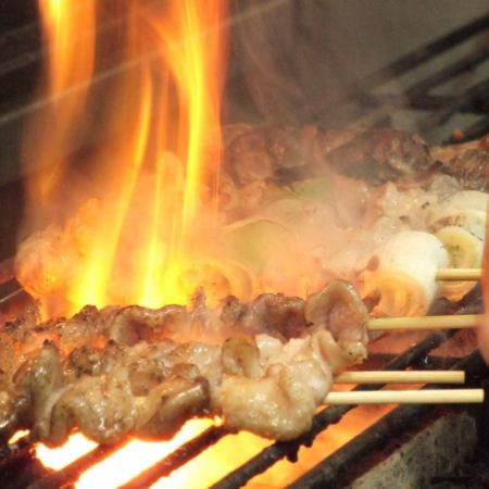 おまかせ焼鳥盛合せ(タレ4本、塩4本)　8本