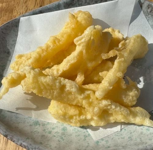 伊江島産島らっきょうの天ぷら