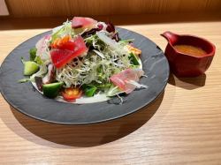 colorful seafood salad