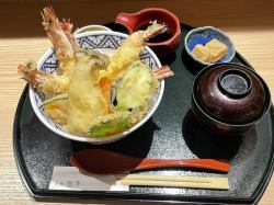 Large shrimp tempura bowl