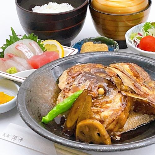 特製あら炊きと刺身御膳