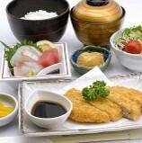 天草大王メンチカツと刺身御膳