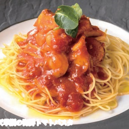 天草鯛の海鮮トマトパスタ