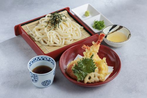 天ぷらとざるうどんのお手軽セット
