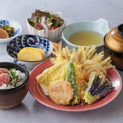 볶은 명태밥과 잔치 텐베라의 만찬 정식