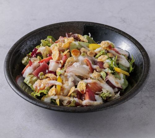 해물과 로로 샐러드/땅인 것 아기 잎 샤키샤키 샐러드