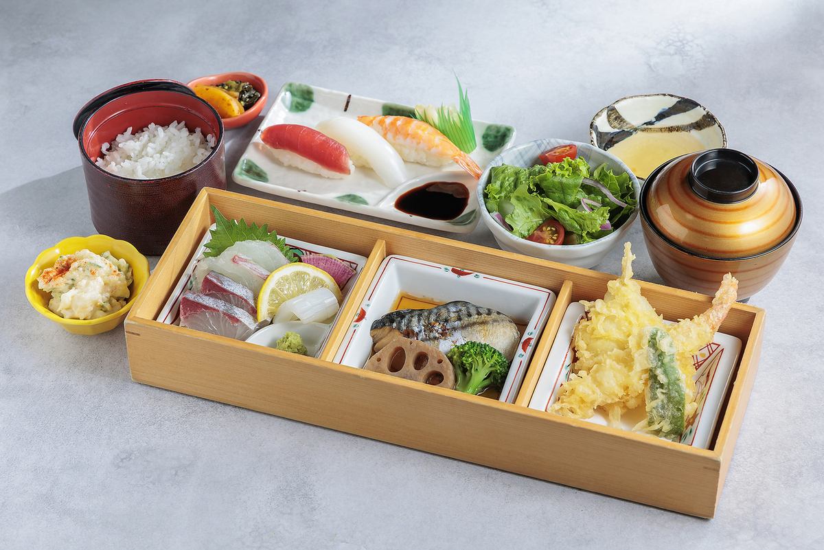 天草直送の鮮魚やこだわり副菜も楽しめてご飯との相性も抜群です