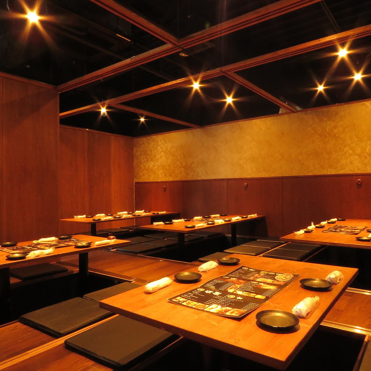 Private rooms available for company parties, etc. All-you-can-eat and drink around 3,000 yen
