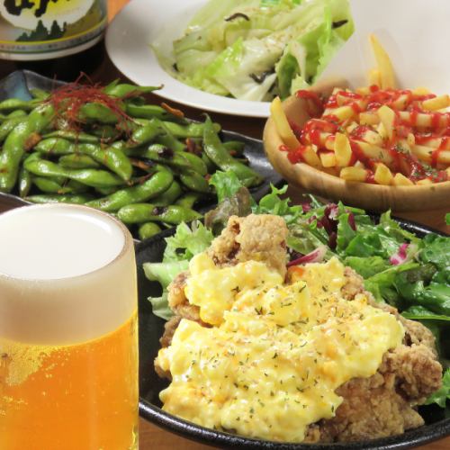 【個室確約◎2次会コース】2H飲み放題×5品◆21時以降限定 3300円 ⇒ 2200円!!