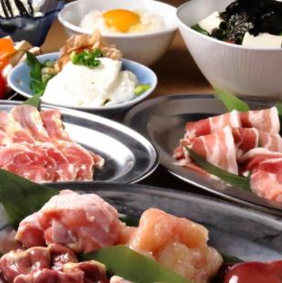 【120分飲み放題付】名物の麹鶏7種盛りが楽しめる全8品【焼け石に肉コース】