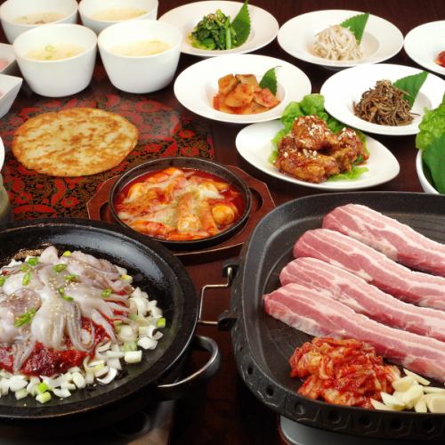 [Now accepting reservations for year-end parties] "Jukmi-bokkeum and thick-sliced samgyeopsal course"