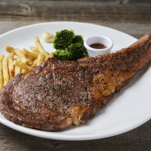 Black Angus Tomahawk steak with outstanding response to eating!