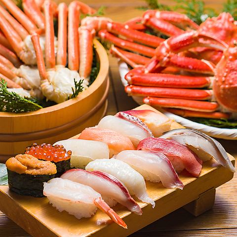 話題の”寿司食べ放題”が楽しめる！海の恵みを贅沢に。産地直送の新鮮鮮魚をどうぞ！