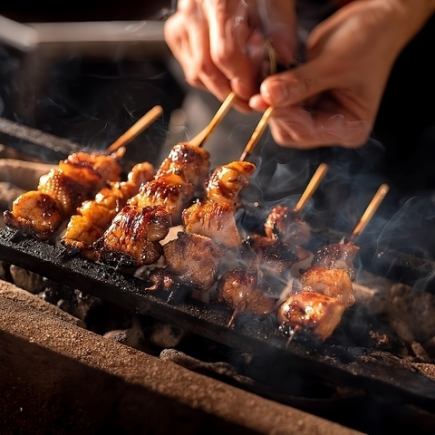 【3H食べ飲み放題◆120種類】超特価 "炭火焼鳥・銘柄手羽先・大山地鶏+厳選和食3980円⇒2980円