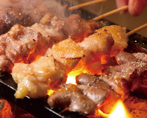 炭火串焼き盛り合わせ　6本