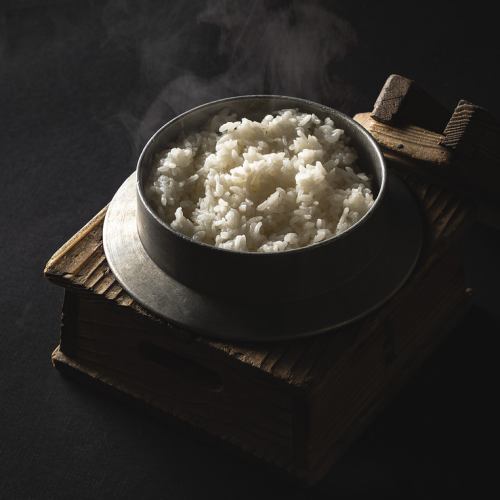 The specialty of rice cooked in a kettle