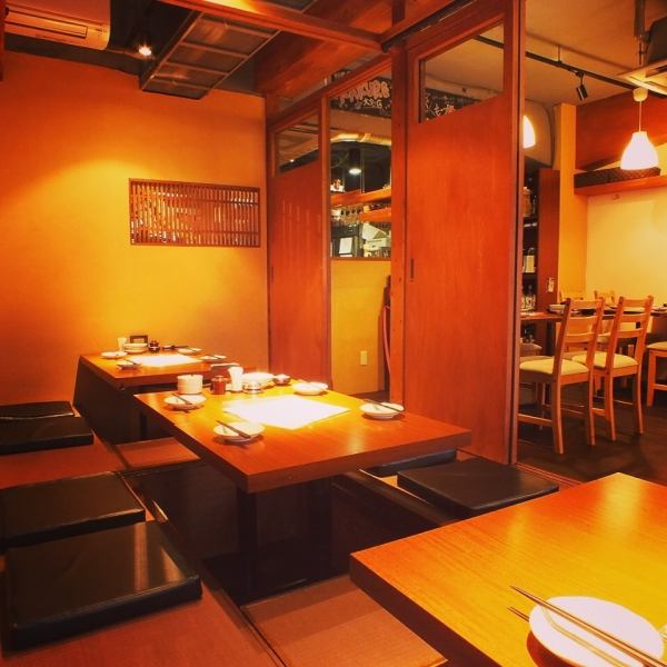2名様～ご利用可能な掘りごたつの個室、半個室をご用意しております！席はおつなぎすることも出来ますので、個室貸し切りでの宴会のご予約も多数頂いております。人気のお席ですのでご予約して頂けるとスムーズにご案内出来ます。