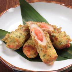 明太子竹轮炒紫菜 / 劲爆南瓜麻糬