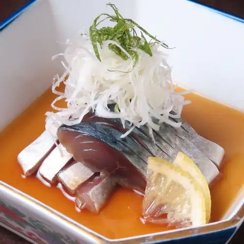 炙り〆サバとしらすのおろしポン酢