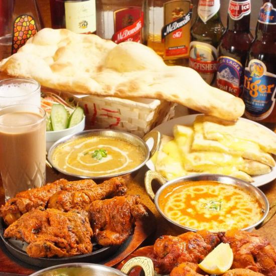 完全正宗的印度/尼泊爾餐廳堅持香料！2小時吃和喝所有你可以吃3000日元◎
